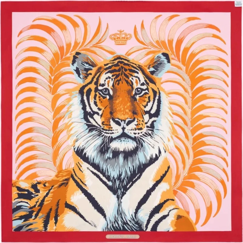 Hermès Tigre Royal double face scarf 90